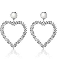 BCBGeneration - Tone Heart Hoop Earrings - Lyst