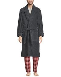 Lands' End - Big & Tall Calf Length Turkish Terry Robe - Lyst