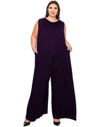 L I V D - Plus Size Off Shoulder Full Length Jumpsuit - Lyst