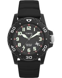 Timex - Main Street Quartz Silicone Strap 42mm Round Watch - Lyst