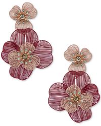 Lonna & Lilly - Gold-tone Crystal Openwork Flower Statement Earrings - Lyst