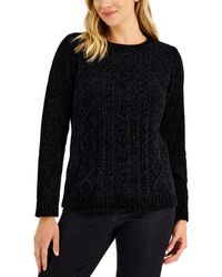 Karen Scott - Cable-knit Sweater - Lyst