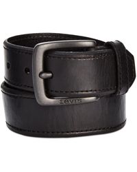 levi's mens black leather belt