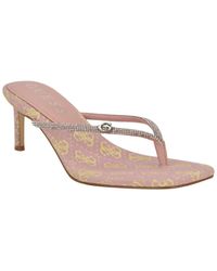 Guess - Mayan Rhinestone Thong Kitten Heel Sandals - Lyst