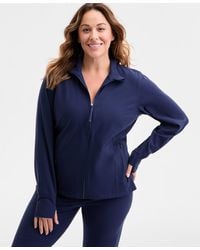 ID Ideology - Plus Size Soft Flex Solid Full-zip Jacket - Lyst