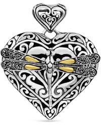 DEVATA - Dragonfly Heart Pendant Necklace - Lyst