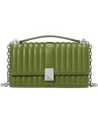 Kate Spade - Deco Quilted Leather Mini Flap Chain Crossbody Bag - Lyst