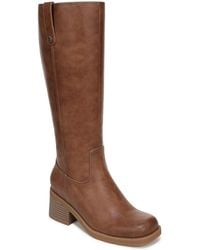 Dr. Scholls - Joplin Square Toe Block Heel Riding Tall Boots - Lyst