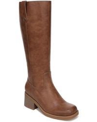 Dr. Scholls - Joplin Square Toe Block Heel Riding Tall Boots - Lyst