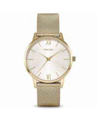 Vincero - Gold Eros Petite Watch With Milanese Mesh Band - Lyst