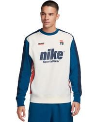 Nike - Sportswear Club Fleece Standard-fit Colorblocked Logo Sweatshirt - Lyst