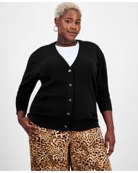 Charter Club - Plus Size 100% Cashmere Button-front Cardigan - Lyst