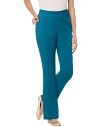 Woman Within - Within Fineline Stretch Denim Pull-on Bootcut Jeans - Lyst