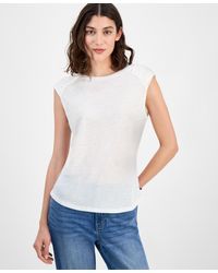 Tommy Hilfiger - Ruched-shoulder Sleeveless Top - Lyst