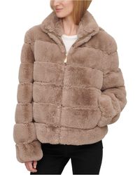 macy's calvin klein faux fur jacket