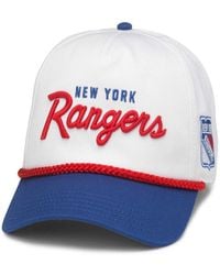 American Needle - White/blue New York Rangers Roscoe Washed Twill Adjustable Hat - Lyst
