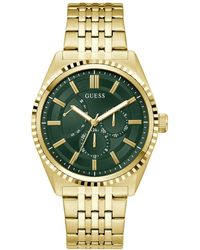 Guess - Tone Stainless Steel Multi-function Watch - Lyst