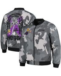 The Wild Collective - And Los Angeles Lakers 2023/24 City Edition Camo Bomber Full-zip Jacket - Lyst