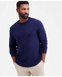 Club Room - Quilted Crewneck Sweatshirt - Lyst