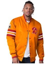 Starter - Orange Tampa Bay Buccaneers Vintage Logo Scout I Full-snap Varsity Jacket - Lyst