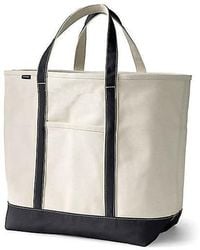 Lands' End - Extra Large 5 Pocket Open Top Canvas Tote Bag - Lyst