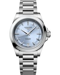 Longines - Swiss Automatic Conquest Stainless Steel Bracelet Watch 34mm - Lyst
