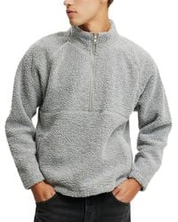 Cotton On - Teddy 1/2 Zip Fleece Sweatshirt - Lyst