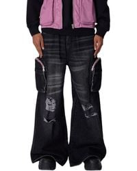 MNML - C23 Rave Double Cargo Denim Jeans - Lyst