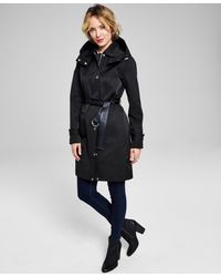 Michael Kors - Hooded Belted Trench Coat, Created For Macy's - Lyst