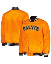 Starter - San Francisco Giants Cross Bronx Fashion Satin Full-snap Varsity Jacket - Lyst