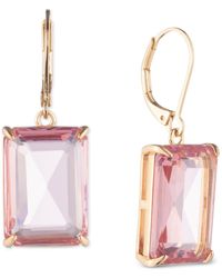 Lauren by Ralph Lauren - Gold-tone Color Emerald-cut Stone Drop Earrings - Lyst