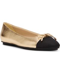Anne Klein - Luci Cap Toe Ballet Flats - Lyst