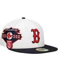 KTZ - White/navy Boston Red Sox Major Sidepatch 59fifty Fitted Hat - Lyst
