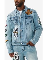 TRUE RELIGION - Jimmy Varsity Patch Big T Jacket - Lyst