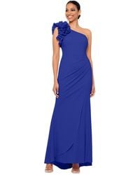 Xscape - Ruffled One-shoulder Gown - Lyst
