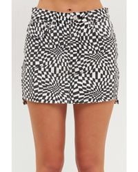 Grey Lab - High Waisted Warped Mini Skirt - Lyst