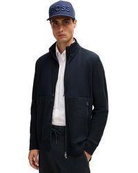 BOSS - Boss By Regular-fit Zipped Sweatshirt - Lyst