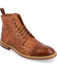 Taft - Rome Woven Handcrafted Full-grain Leather Dress Lace-up Boot - Lyst