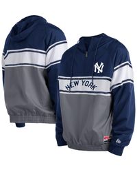 KTZ - New York Yankees Ripstop Raglan Quarter-zip Hoodie Jacket - Lyst
