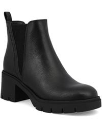 MIA - Panola Stacked Heel Lug Sole Chelsea Booties - Lyst