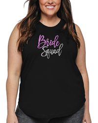 LA Pop Art - Plus Size Bride Squad Word Art Tank Top - Lyst