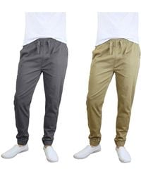 Galaxy By Harvic - Basic Stretch Twill joggers - Lyst