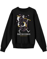 Pabst Blue Ribbon - Grim Reaper Enjoying A Beer Crew Neck Sweatshirt-3xl - Lyst