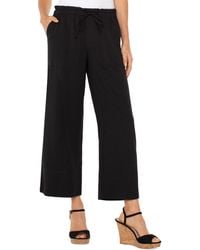 Liverpool Los Angeles - Petite Cropped Pull-on Wide-leg Pants - Lyst