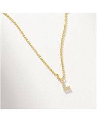 UNCOMMON JAMES - 14k Gold-plated Pave Initial Necklace - Lyst