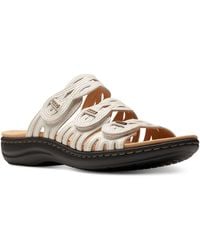 Clarks - Laurieann Ruby Scalloped Strap Slide Sandals - Lyst