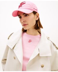Tommy Hilfiger - Embroidered Script Logo Adjustable Baseball Cap - Lyst