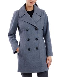 Anne Klein - Double-breasted Peacoat - Lyst