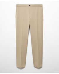 Mango - Slim-fit Cotton Suit Pants - Lyst