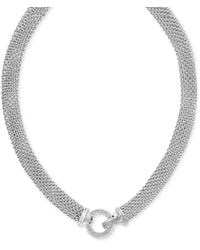 Macy's - Diamond Circle Mesh Link 18" Collar Necklace (5/8 Ct. T.w.) - Lyst